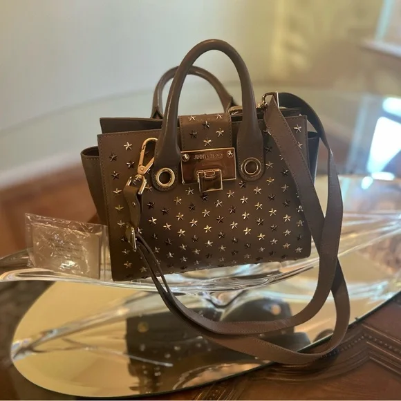 Jimmy Choo Riley Small Star Studs Leather Handbag - Picture 2 of 9